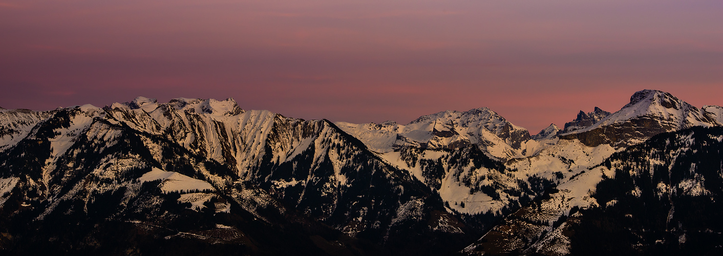 Abendstimmung in den Obwaldner Bergen