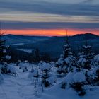 Abendstimmung in den verschneiten Wittgensteiner Bergen