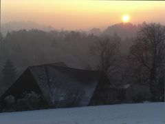 Abendstimmung in den Wyniger Bergen (Emmental)