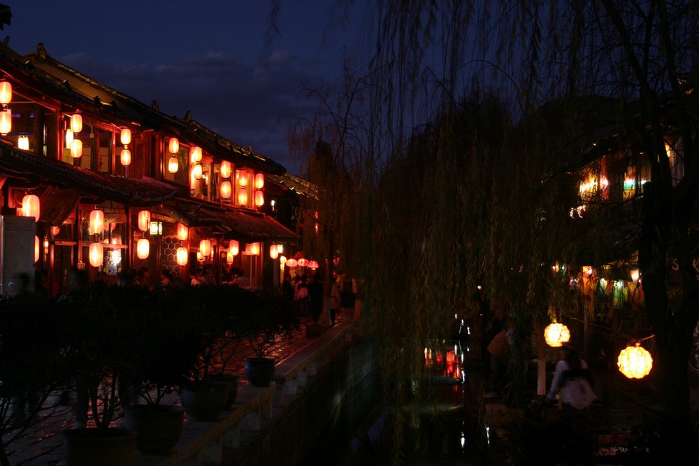 Abendstimmung in der Altstadt von LiJiang