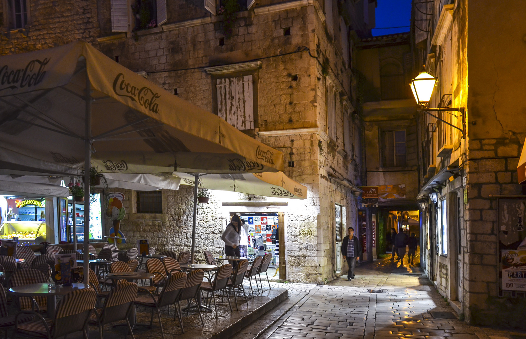 Abendstimmung in der Altstadt von Trogir
