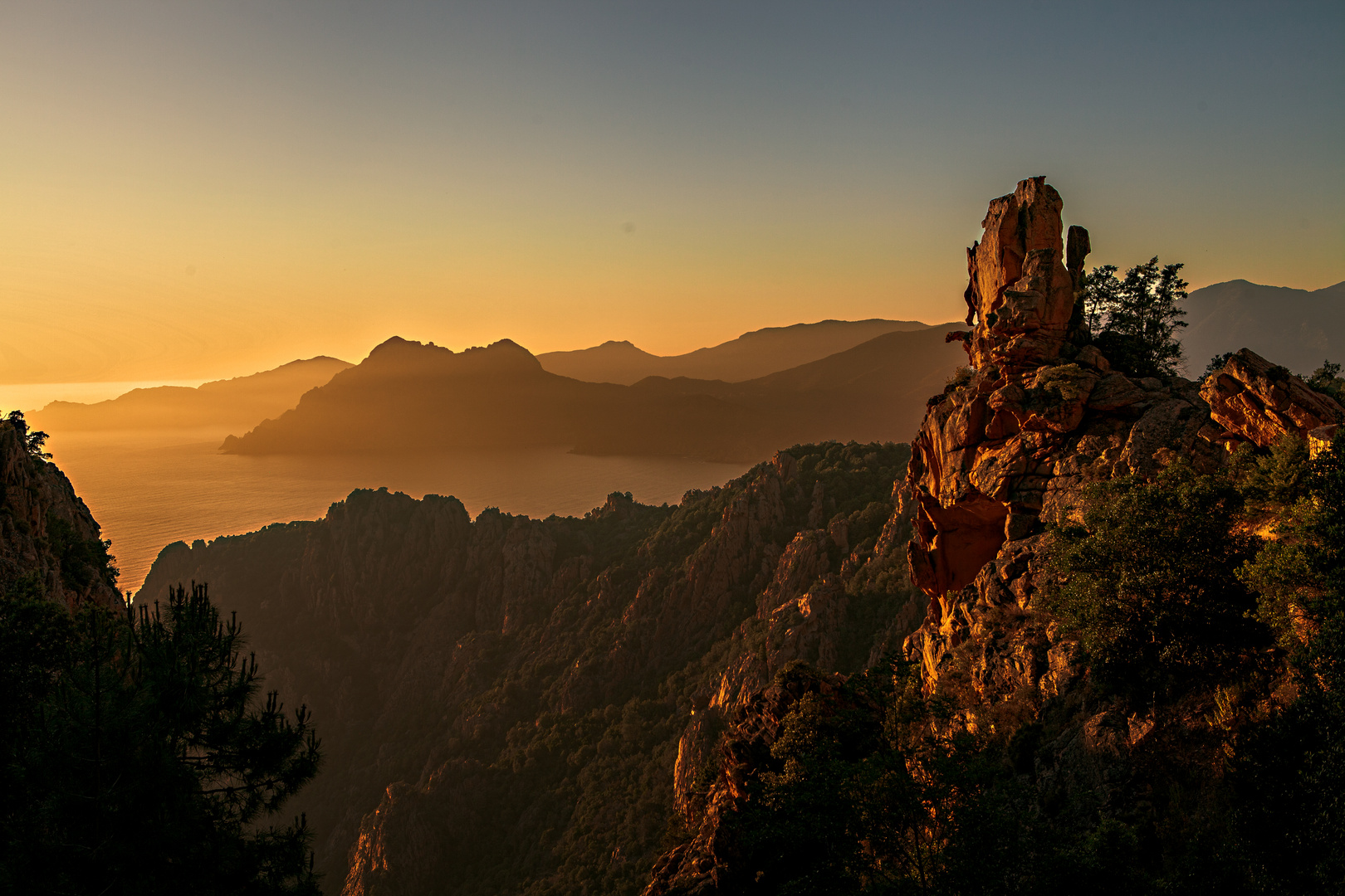 Abendstimmung in der Calanche