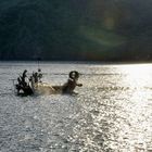 Abendstimmung in der Halong Bucht 07