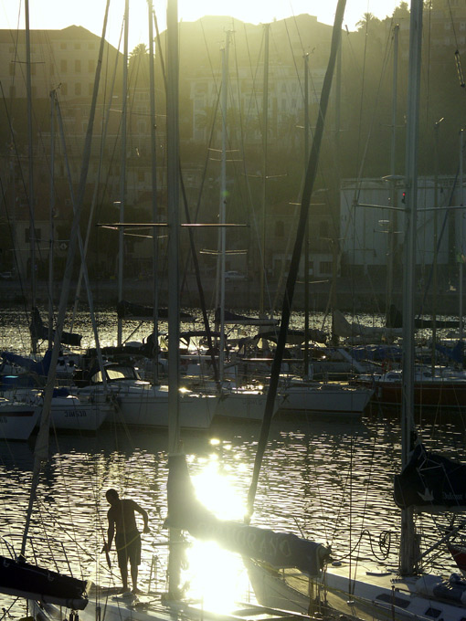 Abendstimmung in der Marina von Porto Maurizio