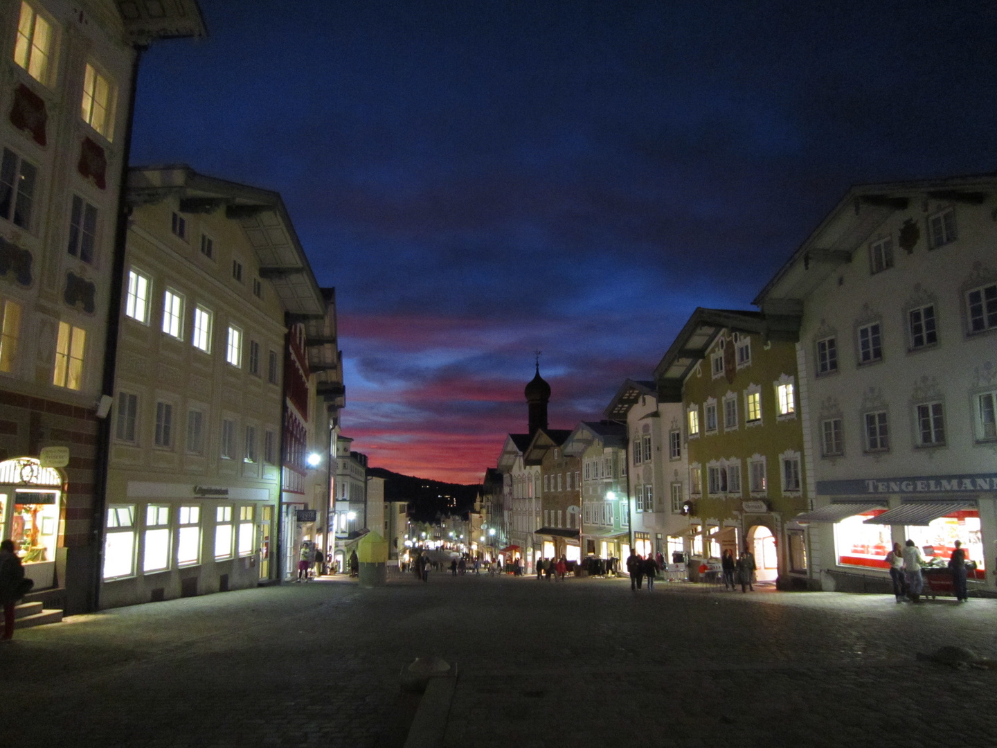 Abendstimmung in der Marktstrasse Bad Tölz