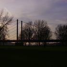 Abendstimmung in Düsseldorf am Rhein