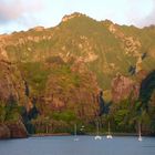 Abendstimmung in einer Bucht, Marquesas-Insel
