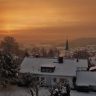 Abendstimmung in Herscheid: Ein kalter Wintertag geht zu Ende