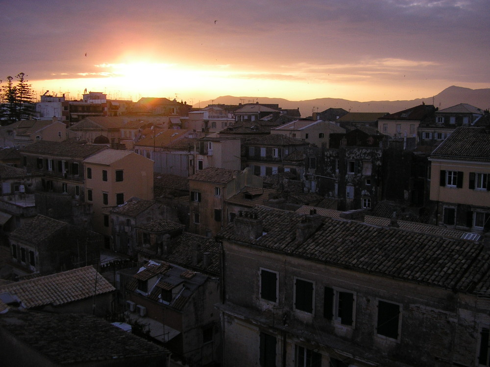 Abendstimmung in Korfu Stadt