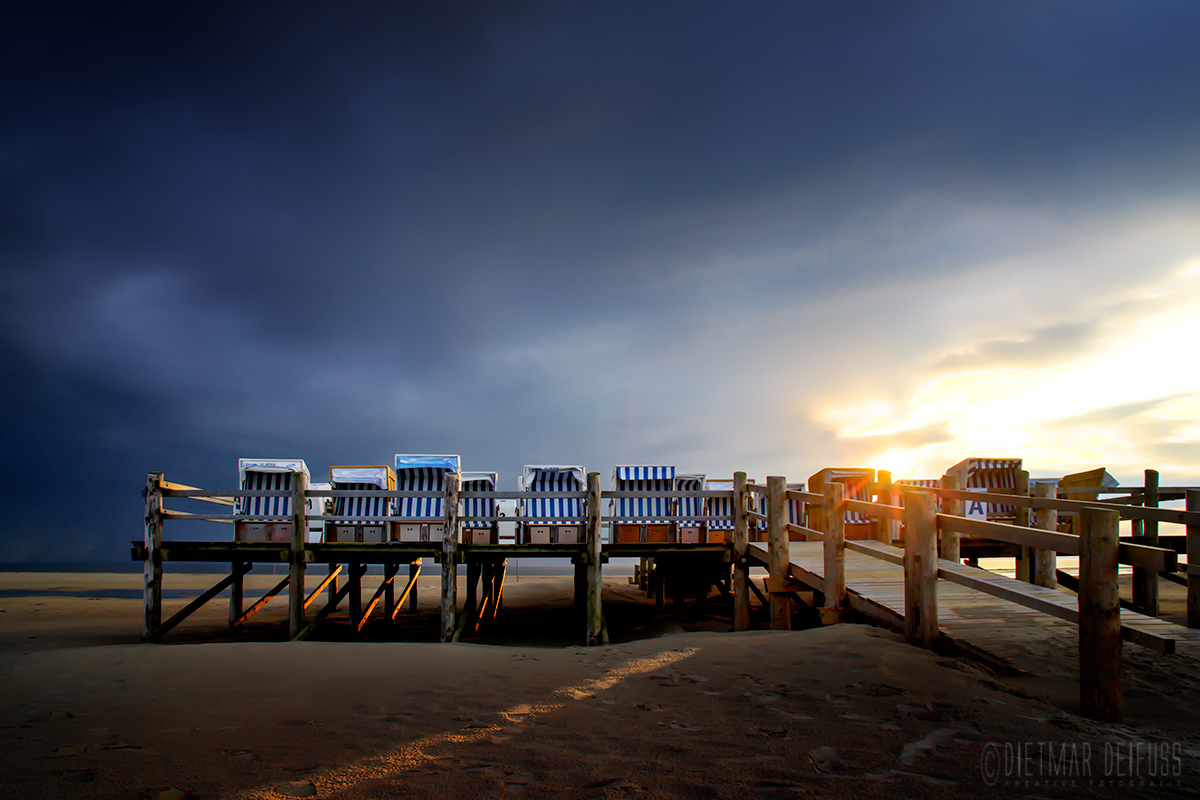 Abendstimmung in Sankt Peter Ording Foto &amp; Bild sonnenuntergang