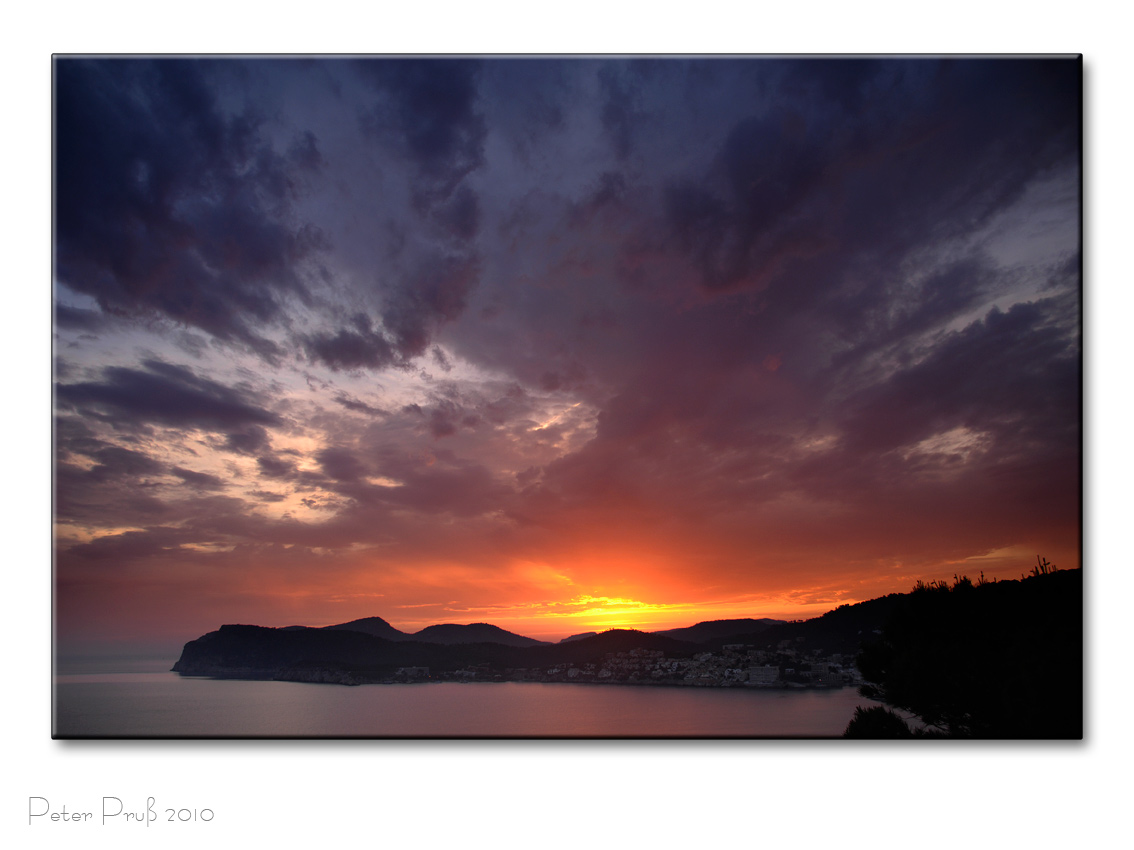 Abendstimmung mit Blick auf Peguera