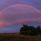 Abendstimmung mit doppeltem Regenbogen