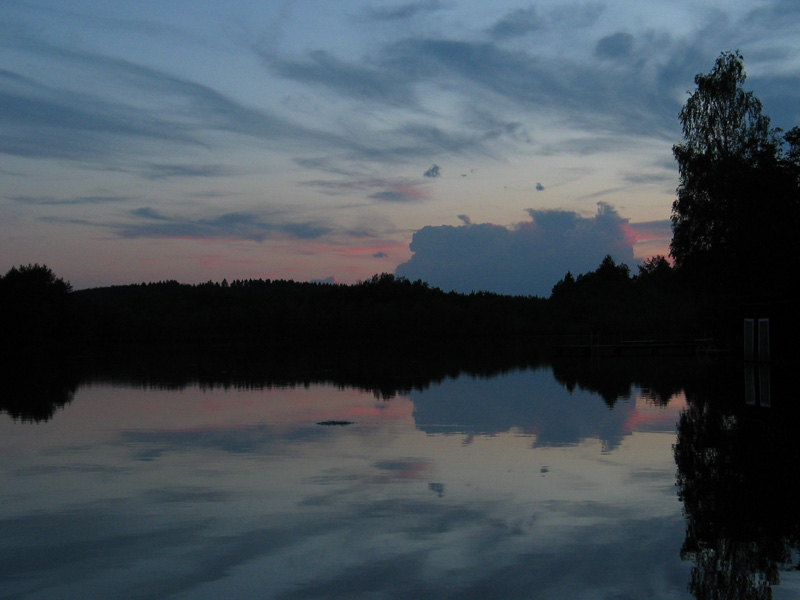 Abendstimmung mit Gewitterblock