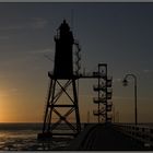 Abendstimmung mit  Leuchtturm in Dorum/ Neufeld