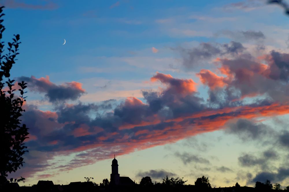 Abendstimmung mit Mond