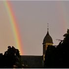 Abendstimmung mit Regenbogen