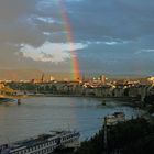 Abendstimmung mit Regenbogen