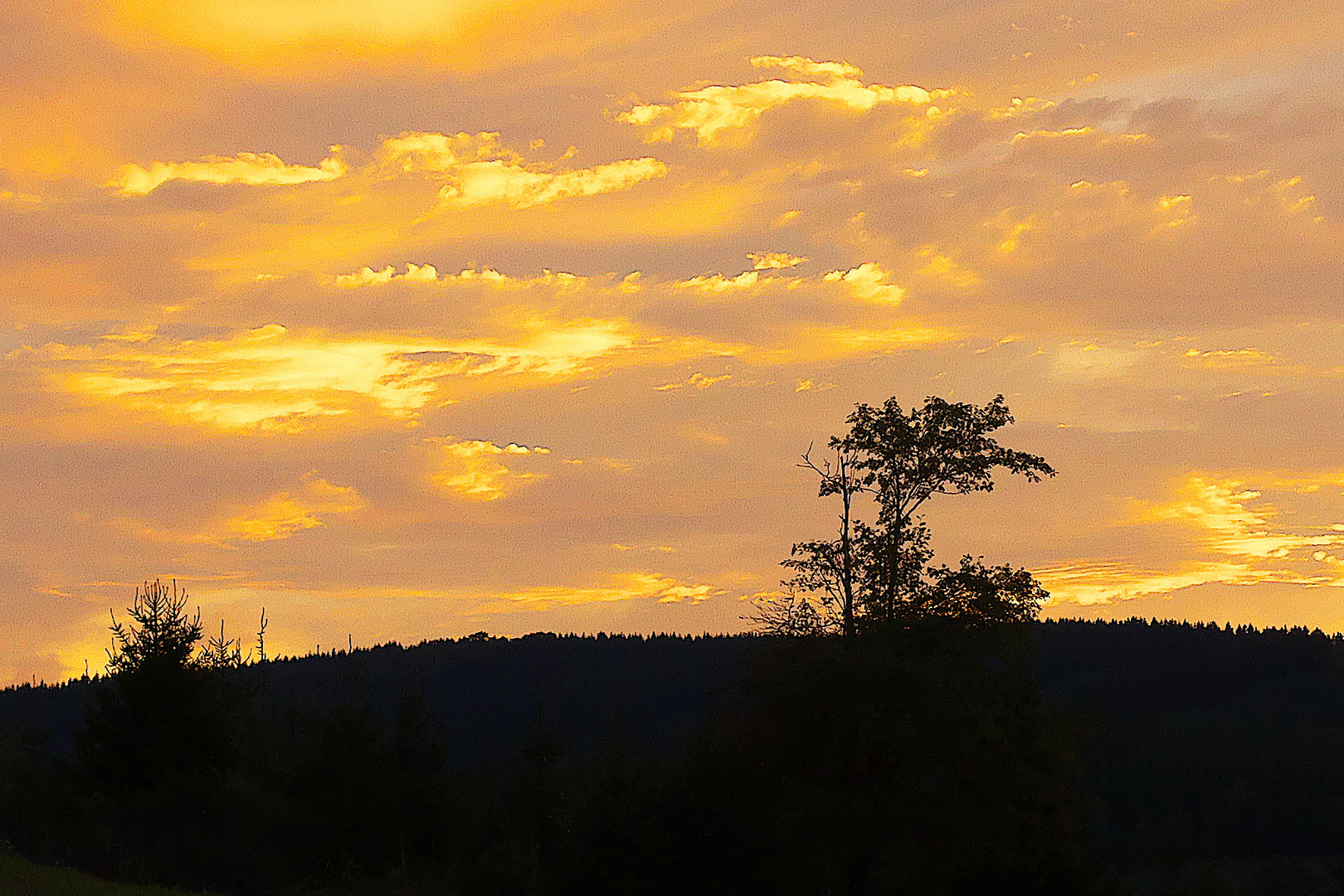 Abendstimmung mit schönem Sonnenuntergang