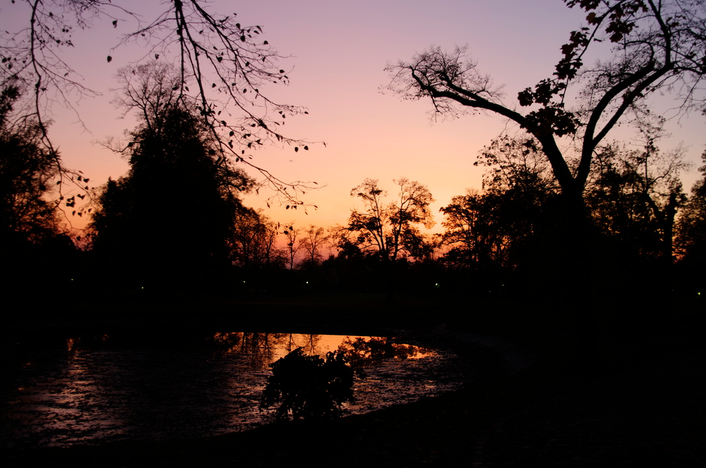 Abendstimmung mit Sonnenuntergang