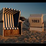 Abendstimmung mit Strandkörben 2