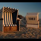 Abendstimmung mit Strandkörben 2