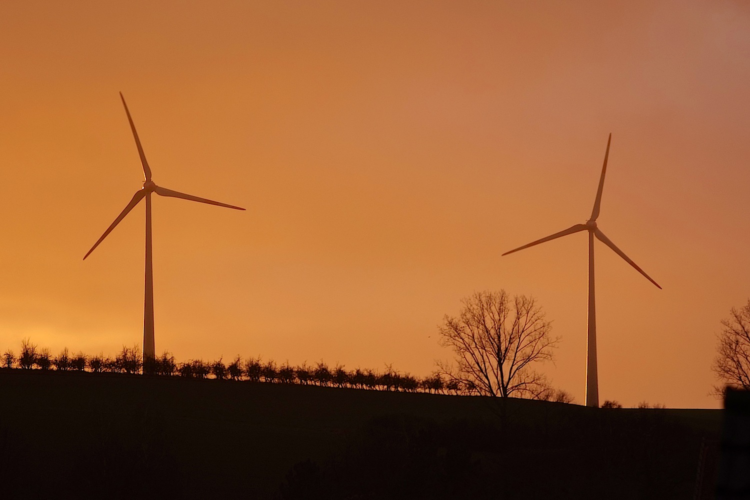 Abendstimmung mit Wind"mühlen"