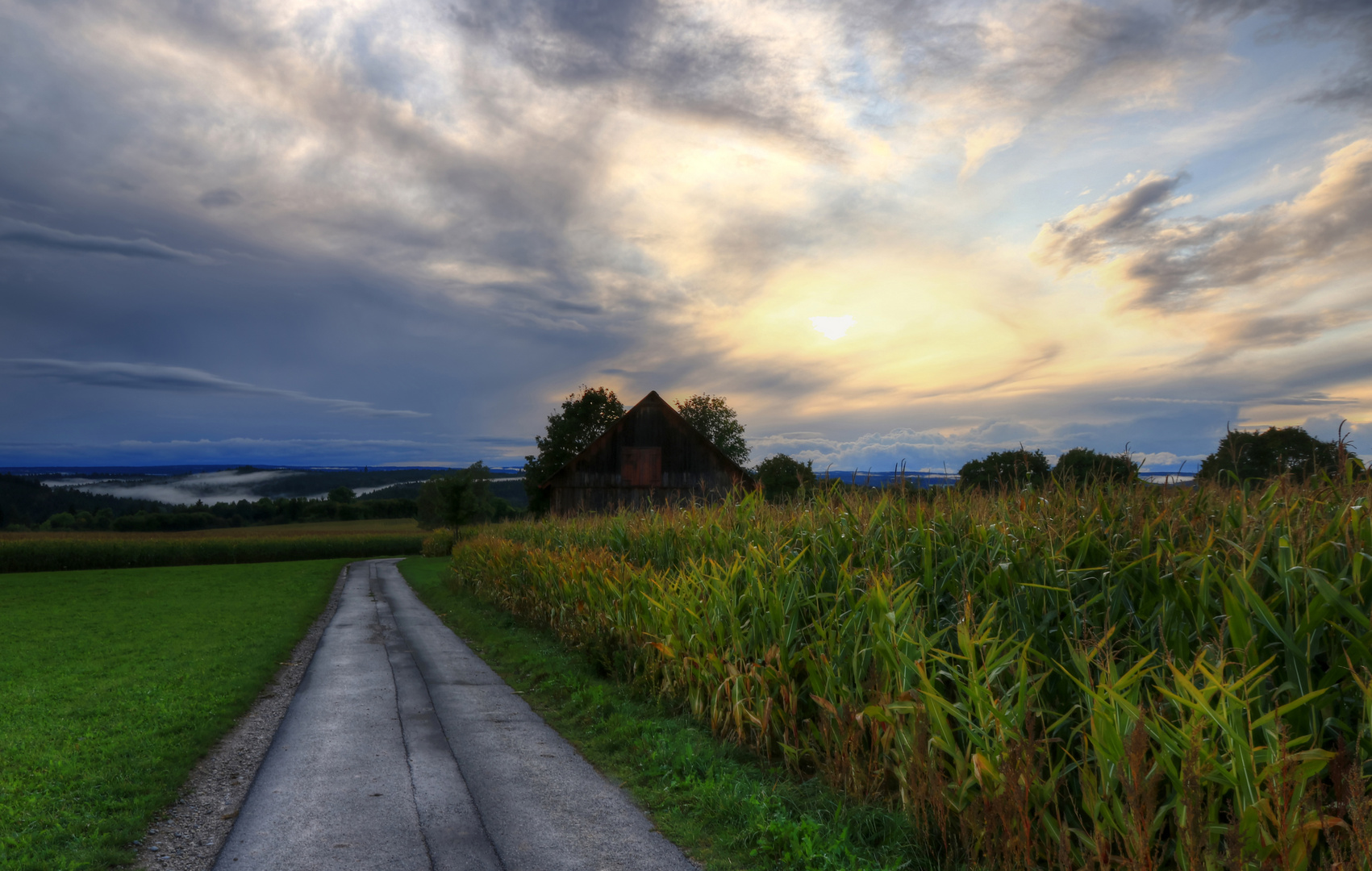 Abendstimmung nach dem Regen  Foto Bild  landschaft 