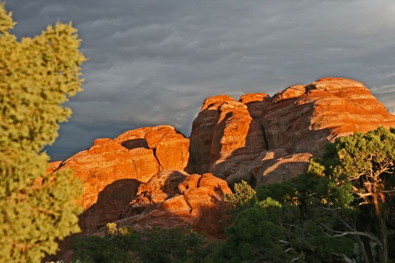 Abendstimmung nach einem Regentag im Arches National Park 04