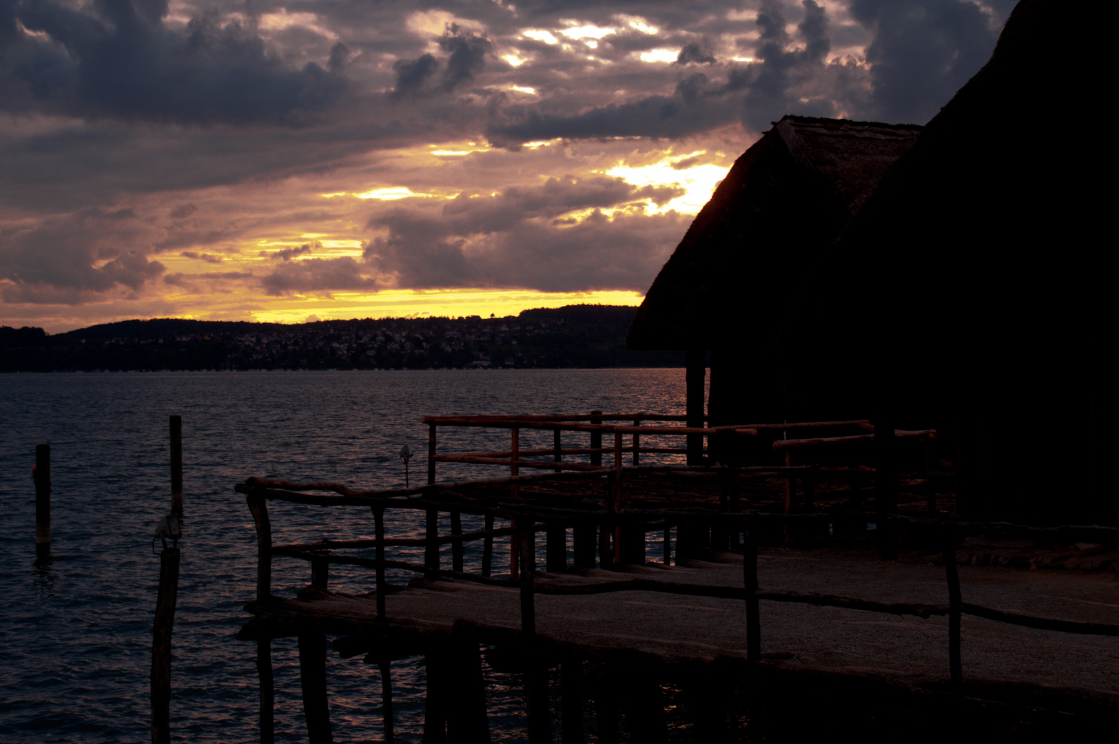 Abendstimmung Pfahlbauten Uhldingen