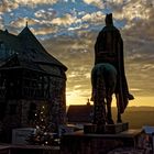 Abendstimmung - Reiterstandbild des Grafen von Bergen, Schloss Burg a.d. Wupper