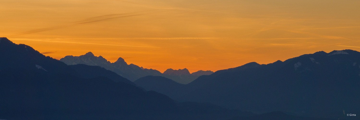 Abendstimmung Richtung Karnische Alpen