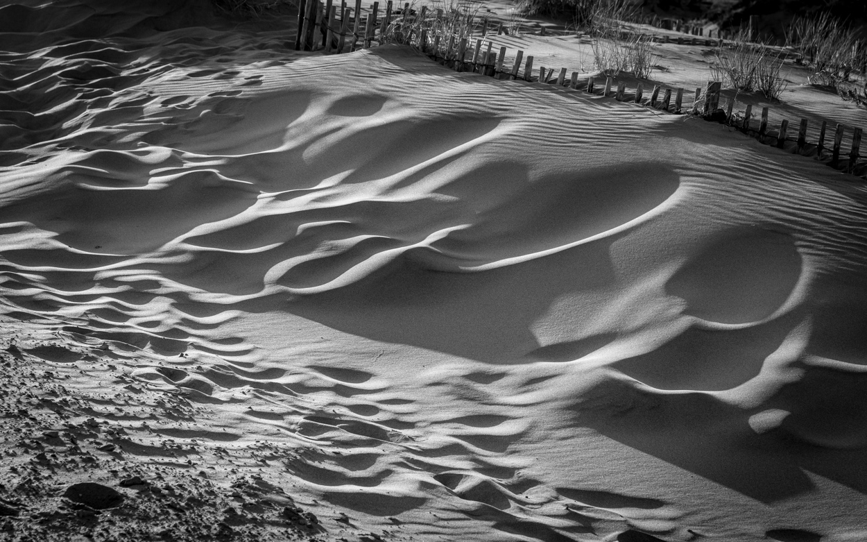 Abendstimmung Sand mit Licht und Schatten