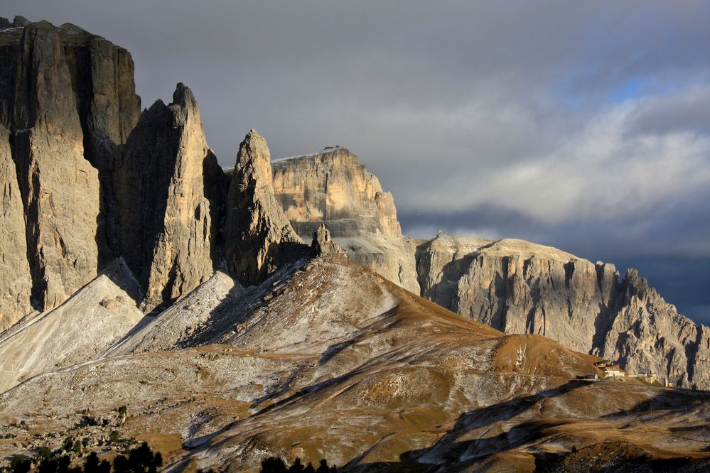 Abendstimmung Sella Joch von Günther Linder 