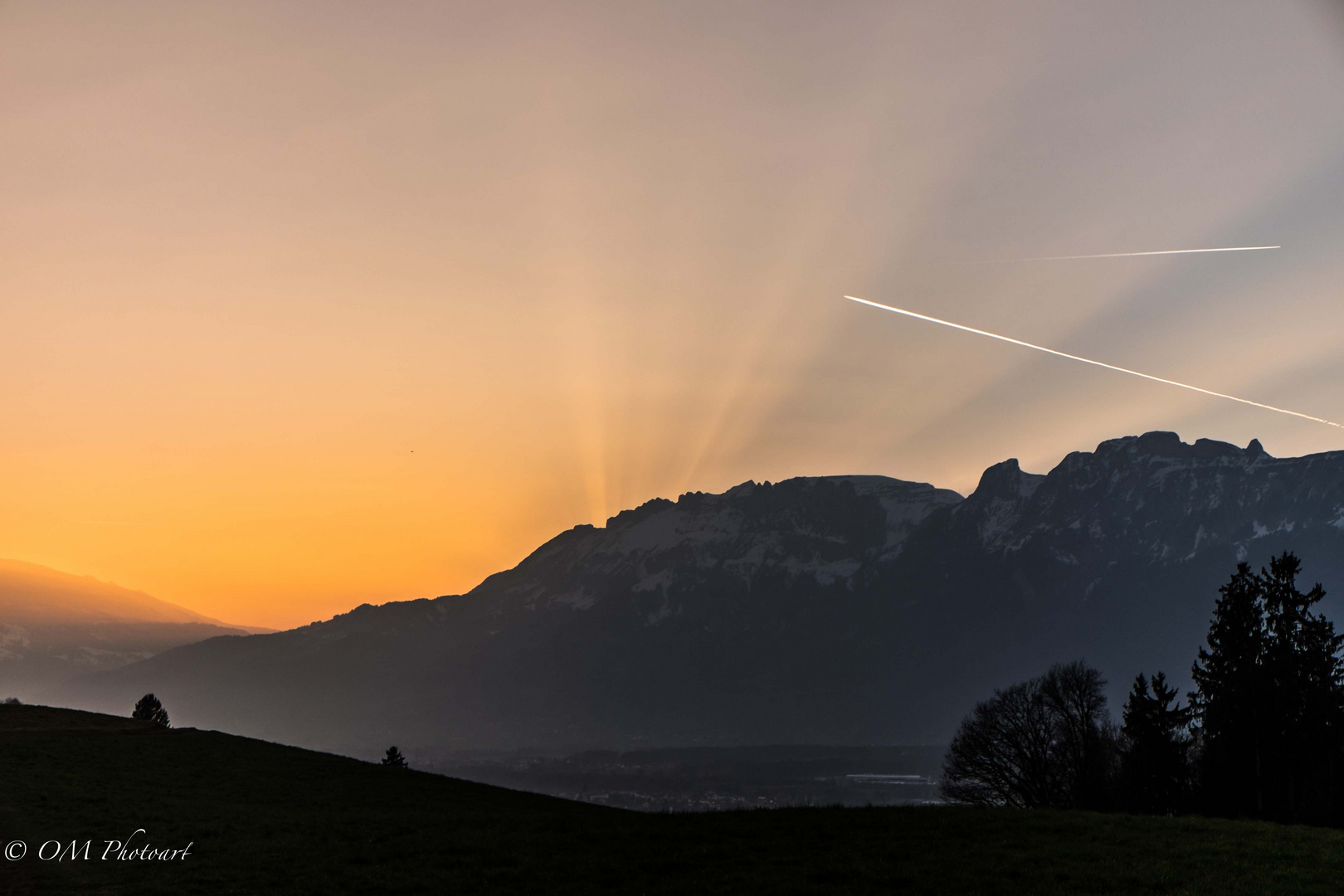 Abendstimmung St. Galler Rheintal