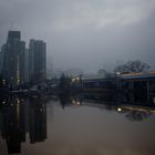 Abendstimmung U-Bahn Alte Donau