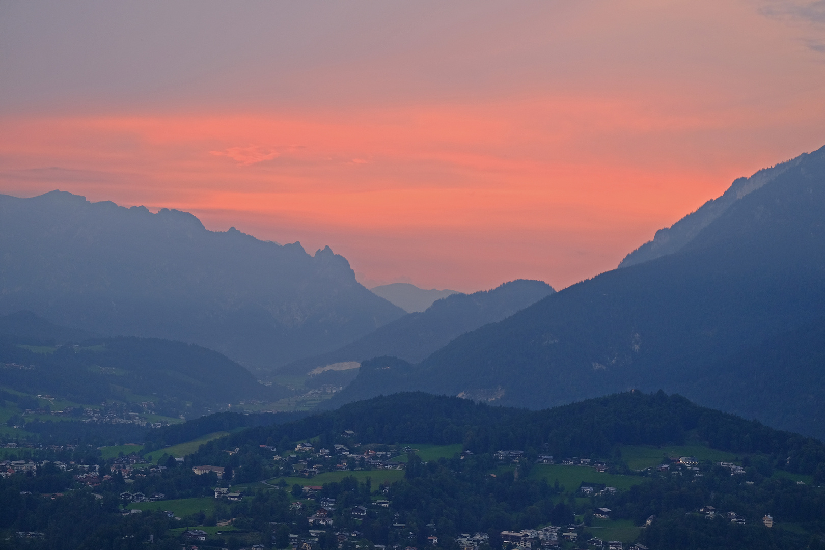 Abendstimmung über Berchtesgaden