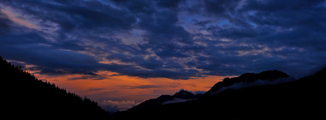 Abendstimmung über dem Albulatal