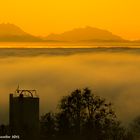 Abendstimmung über dem Nebel