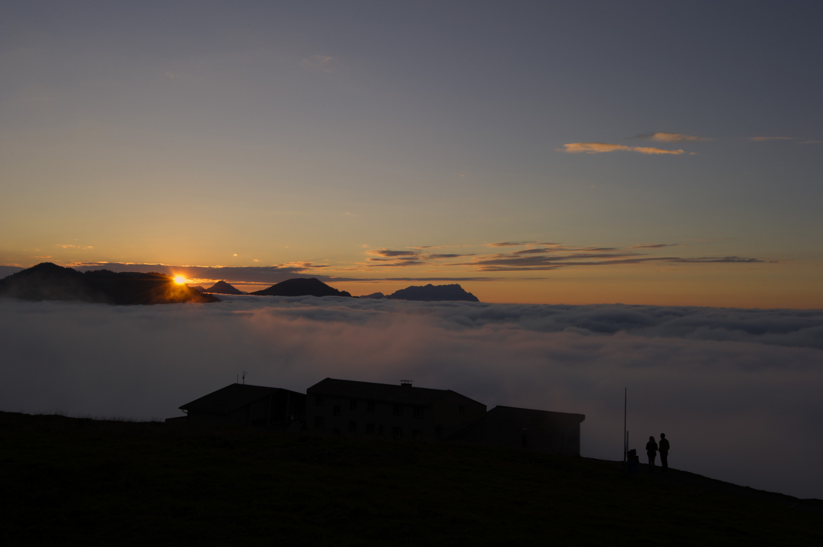 Abendstimmung über dem Nebel