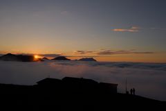 Abendstimmung über dem Nebel