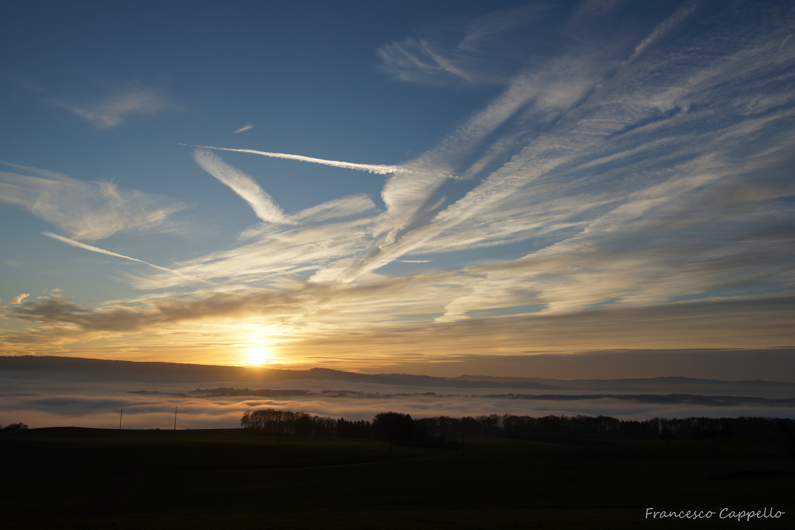 Abendstimmung über dem Reusstal