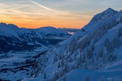 Abendstimmung über dem Tannheimer Tal