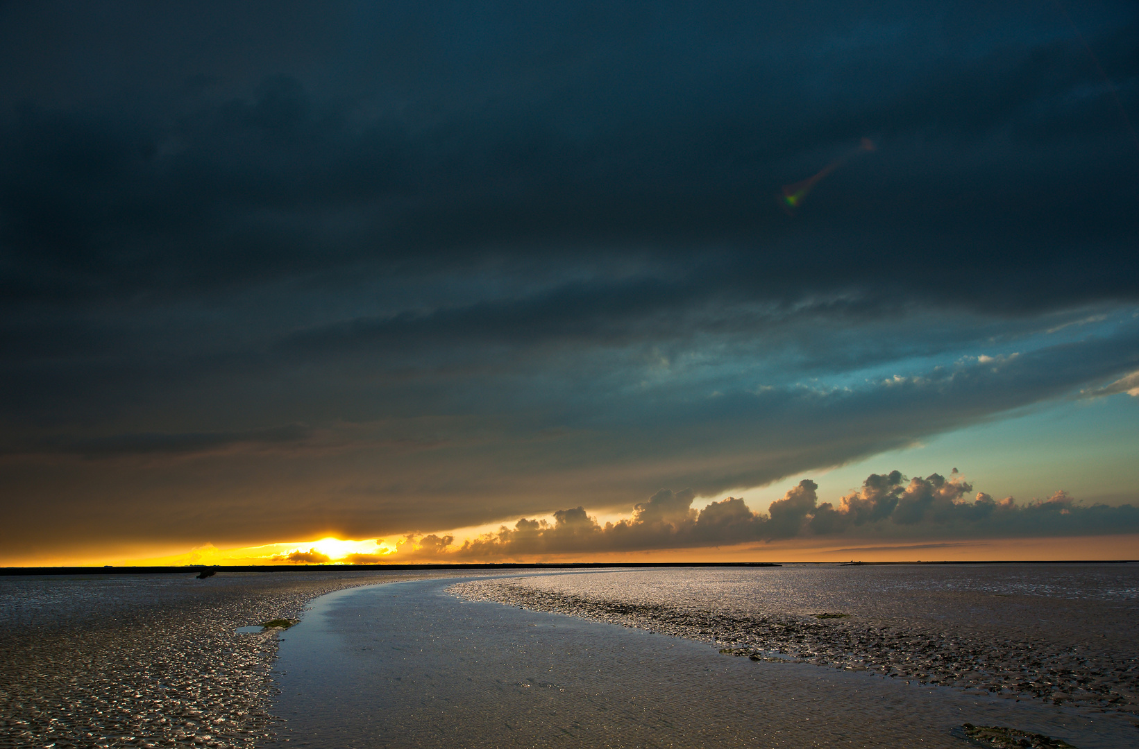 Abendstimmung über dem Wattenmeer