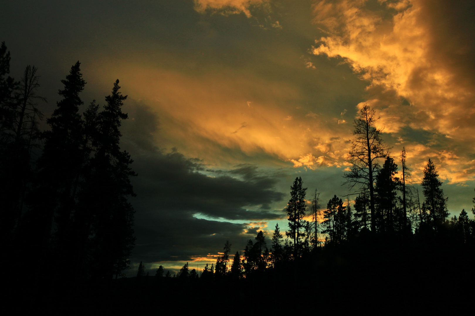 Abendstimmung über dem Yellowstonepark