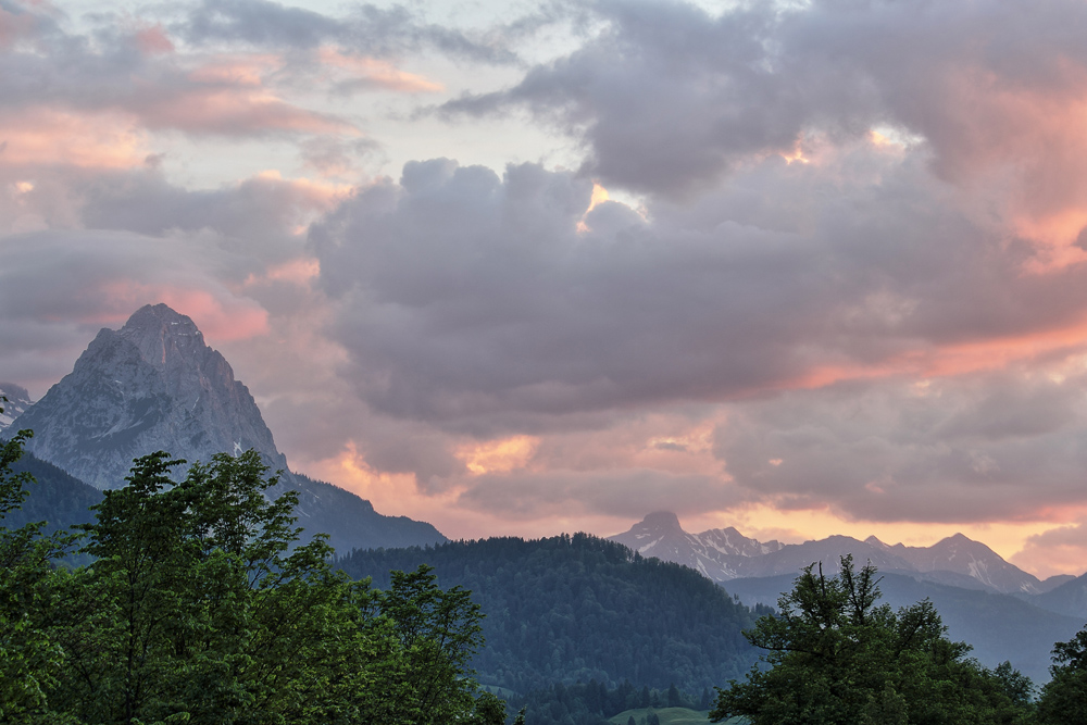 Abendstimmung über dem Zugspitzland