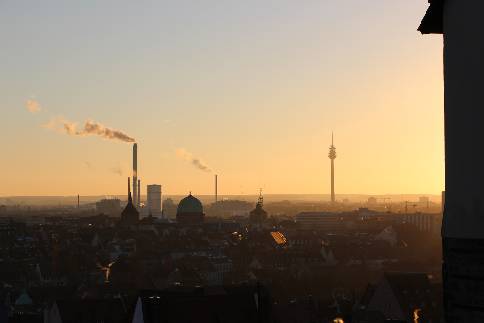 Abendstimmung über den Dächern von Nürnberg