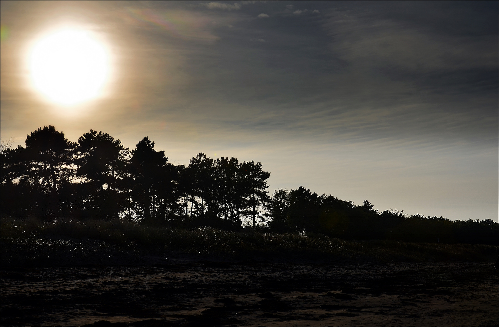 Abendstimmung über den Dünen