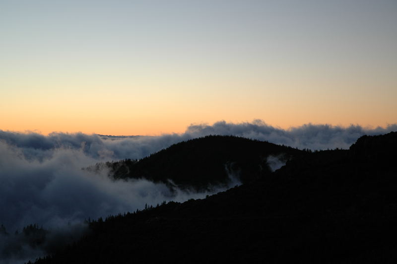 Abendstimmung über den Wolken