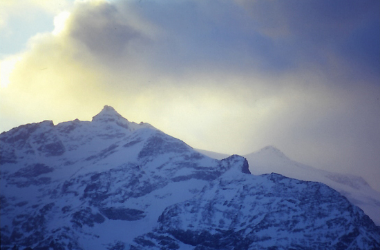 Abendstimmung über der Bernina