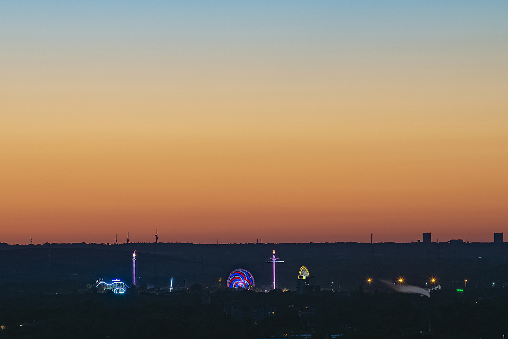 Abendstimmung über der Cranger Kirmes